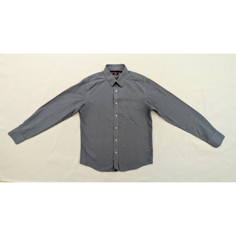 UNTUCKit Marcasin WF Slim Fit Long Sleeve Button Up Blue Check Plaid Medium M